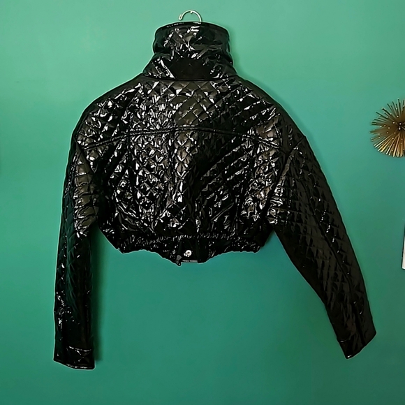 Cropped Patent Jacket - Picture 2 of 2
